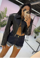 Krótka skórzana Jacke La Milla Maple City Schwarz