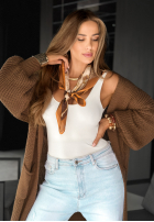 Halstuch Mit Muster Classy And Charming Beige-Schokoladenbraun