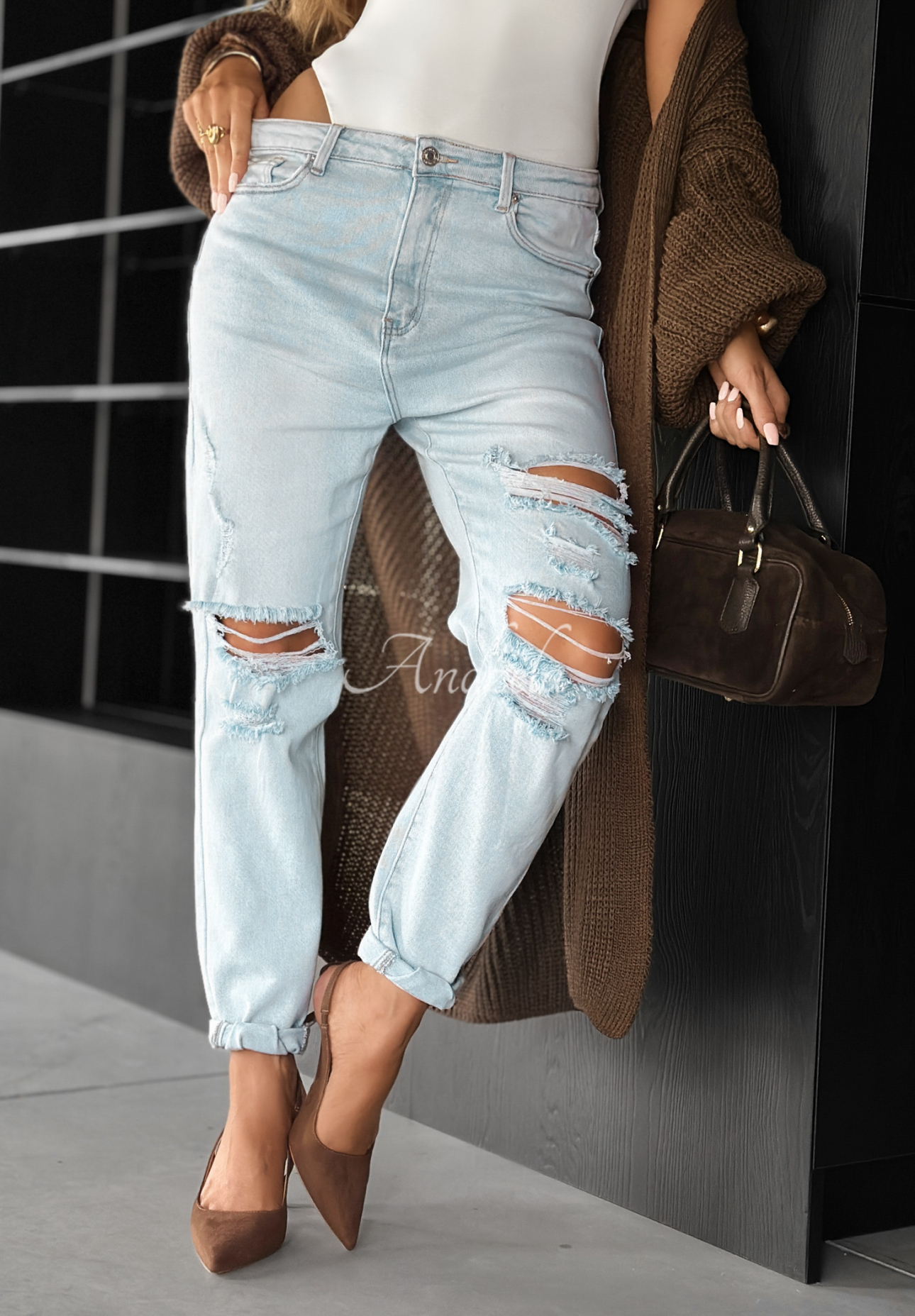 Jeans mit Destroyed-Effekten Miss Ripps Hellblau