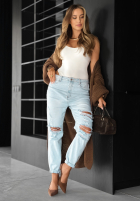 Hose Jeans z przetarciami Miss Ripps Hellblau
