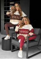 Set Sweatshirt i Leggings This Is Real Schokoladenbraun