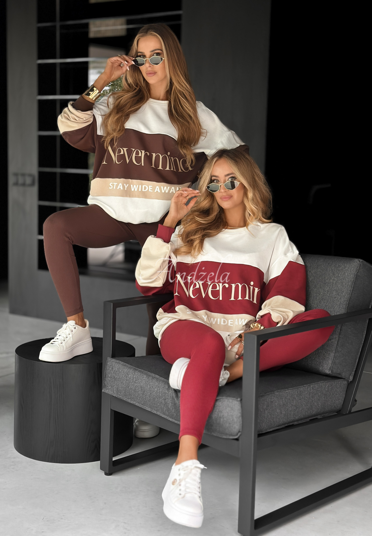 Set Leggings und Oberteil This Is Real Schokoladenbraun