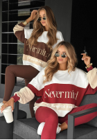 Set Sweatshirt i Leggings This Is Real Schokoladenbraun