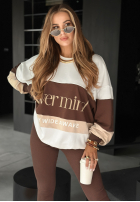 Set Sweatshirt i Leggings This Is Real Schokoladenbraun