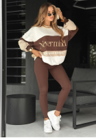 Set Sweatshirt i Leggings This Is Real Schokoladenbraun
