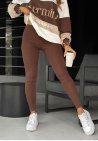 Set Sweatshirt i Leggings This Is Real Schokoladenbraun