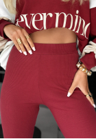Set Sweatshirt i Leggings This Is Real Burgunderrot