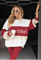 Set Sweatshirt i Leggings This Is Real Burgunderrot