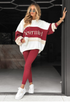 Set Sweatshirt i Leggings This Is Real Burgunderrot