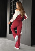 Set Sweatshirt i Hose Moment To Think Burgunderrot