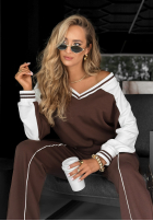 Set Sweatshirt i Hose Moment To Think Schokoladenbraun