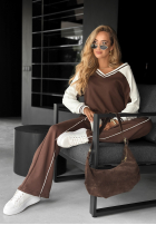 Set Sweatshirt i Hose Moment To Think Schokoladenbraun