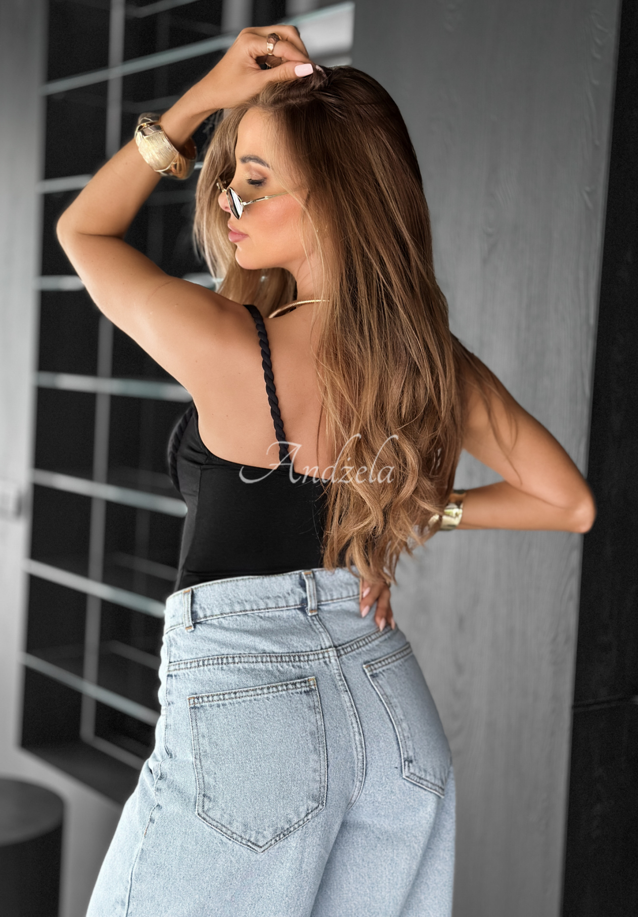 Body mit Trägern You Deserve It Schwarz
