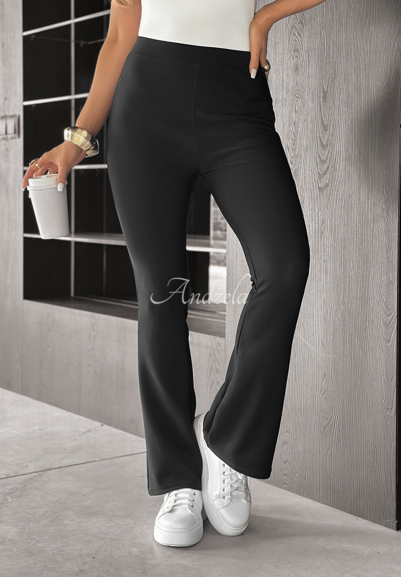 Leggings im Glockenschnitt Daysland Schwarz