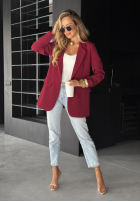 Blazer oversize Best Version Burgunderrot