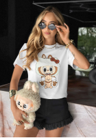 T-Shirt z nadrukiem Stay Free Weiß