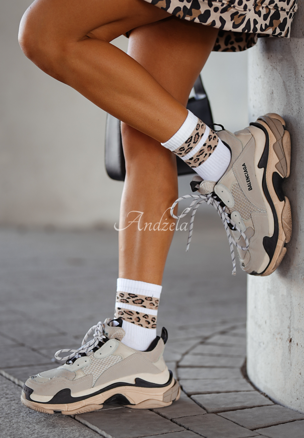 Socken Sweet Panther weiß-Beige