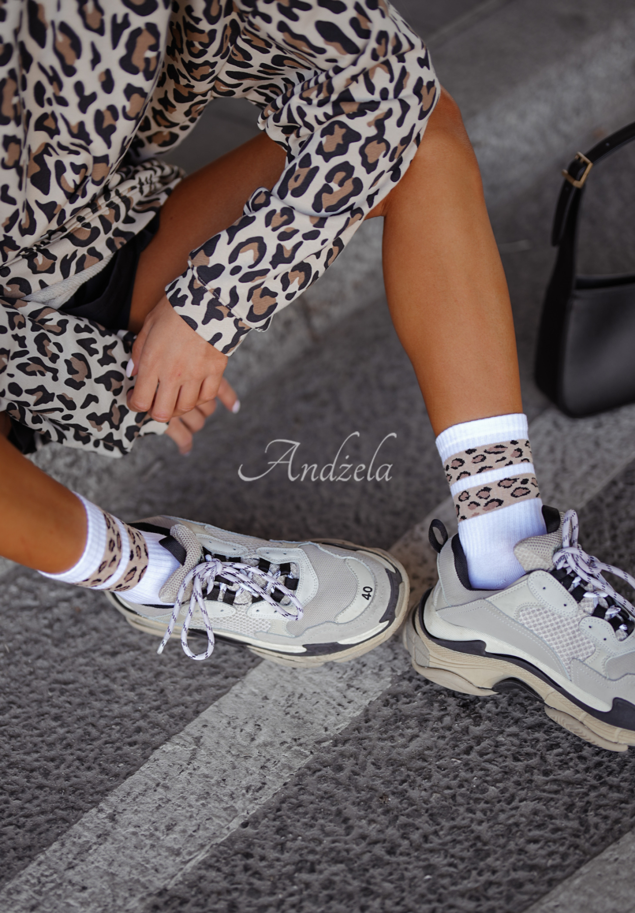 Socken Sweet Panther weiß-Beige