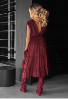 Kleid na szerokich ramiączkach Feel It Now Burgunderrot