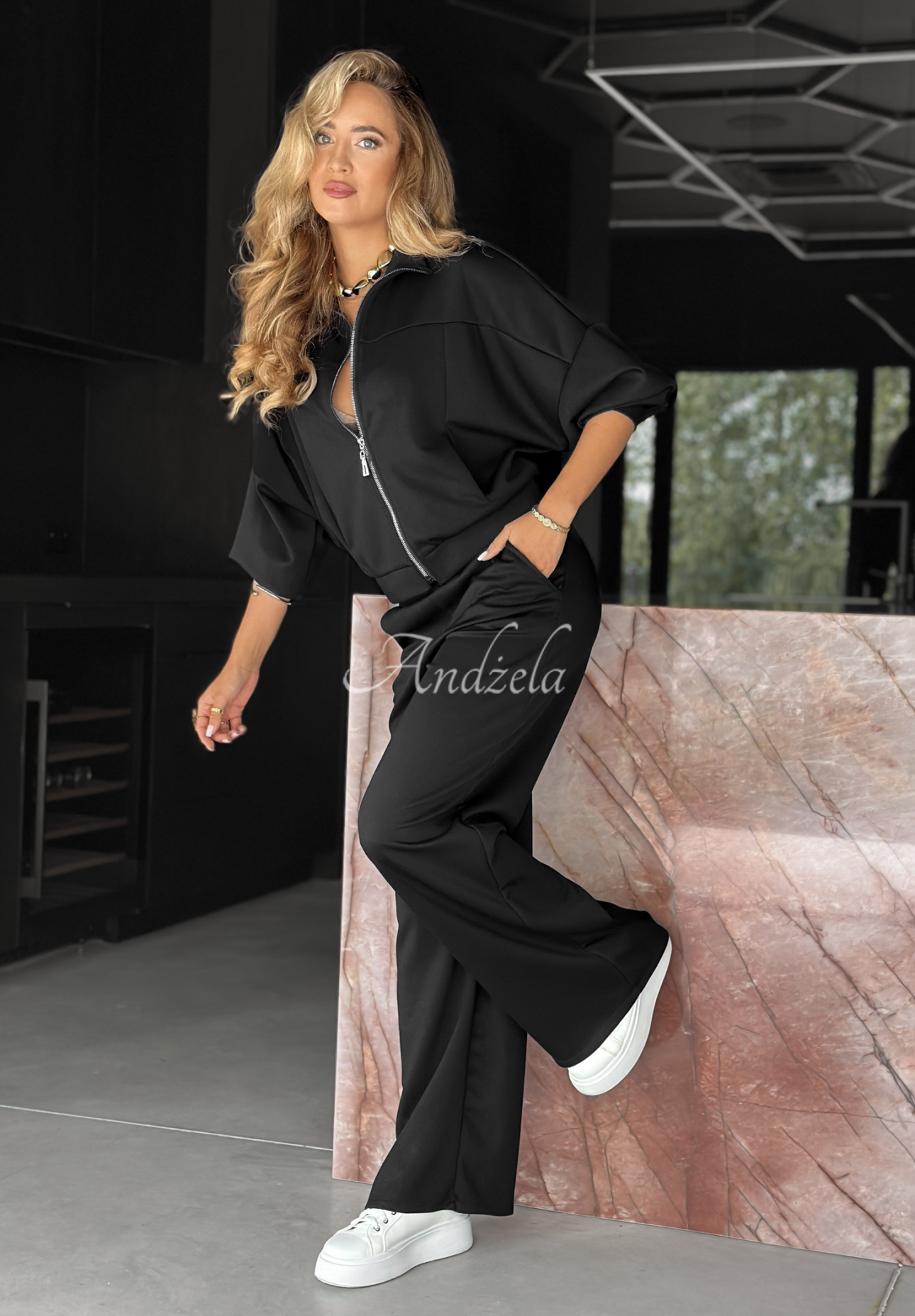 Set aus Sweatshirt und Hose aus Viskose Now You See