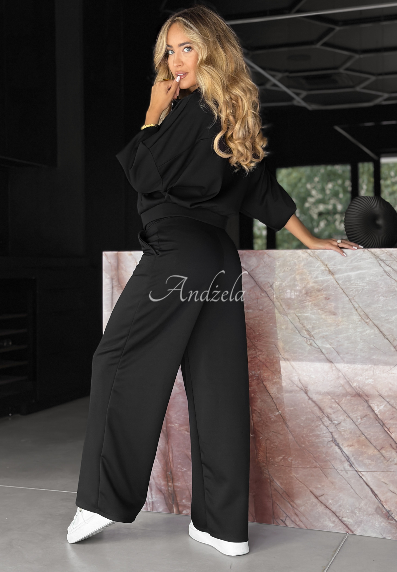Set aus Sweatshirt und Hose aus Viskose Now You See