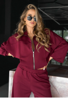 Sweat Set Sweatshirt i Hose Now You See Burgunderrot