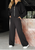 Sweat Set Sweatshirt i Hose Now You See Schwarz
