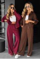 Sweat Set Sweatshirt i Hose Now You See Schokoladenbraun