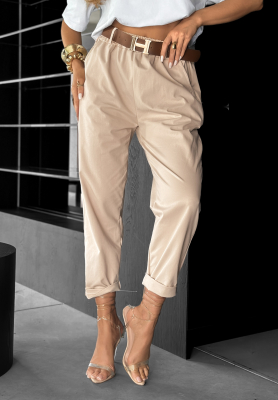 Hose mit Gürtel Take A Look Beige