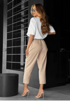 Hose z paskiem Take A Look Beige