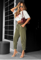 Hose z paskiem Take A Look Khaki