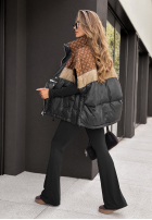Puchowa Weste Mit Muster Just You Schwarz-Braun