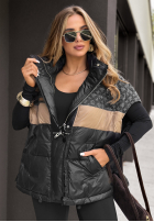 Puchowa Weste Mit Muster Just You Schwarz-Grau