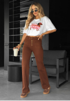 Hose Jeans dzwony This Is Real Schokoladenbraun