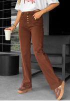 Hose Jeans dzwony This Is Real Schokoladenbraun