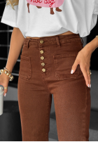 Hose Jeans dzwony This Is Real Schokoladenbraun