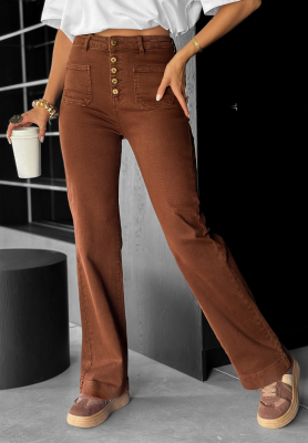 Jeanshose wide leg This Is Real Schokoladenbraun