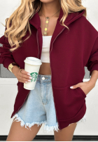Sweatshirt z kapturem oversize Don't Tell Burgunderrot