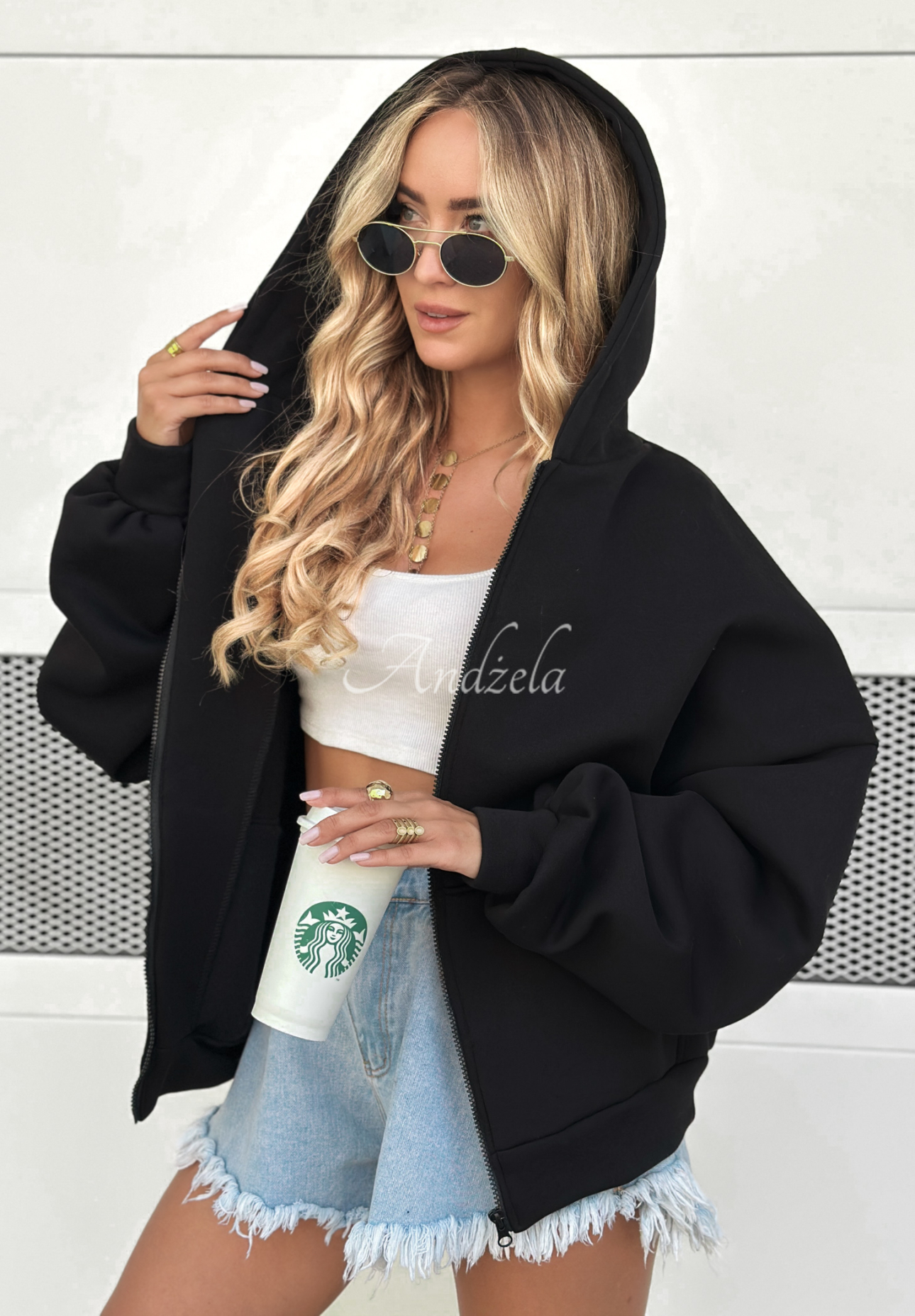 Oversize Sweatshirt mit Kapuze Don&#039;t Tell Schwarz