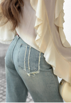Hose Jeans mom fit Try Again Later Blau