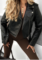 Skórzana Bikerjacke Just Let Go Schwarz