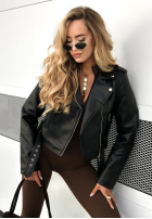 Skórzana Bikerjacke Just Let Go Schwarz