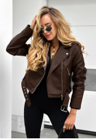 Bikerjacke aus Leder Just Let Go Schokoladenbraun
