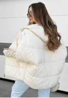 Pikowana Jacke oversize Maple Leaf Beige