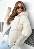 Pikowana Jacke oversize Maple Leaf Beige