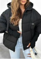 Pikowana Jacke oversize Maple Leaf Schwarz