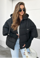 Pikowana Jacke oversize Maple Leaf Schwarz
