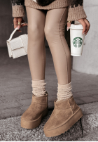 zamszowe Stiefeletten Crunchy Snow Mokkafarben