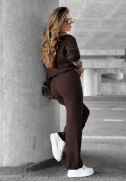 Dzianinowy Set Pullover i Hose wide leg Halls Lake Schokoladenbraun