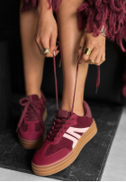 Sztruksowe Sportschuhe Before You Go Burgund